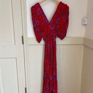 Band of Gypsies Red and Purple Maxi Dress